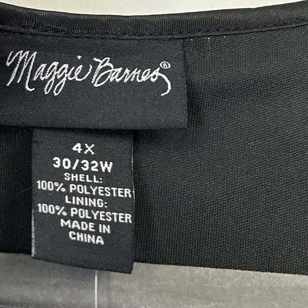 NEW Maggie Barnes Black Sequin Top Womens Size 4X Dressy Party - Picture 4 of 9